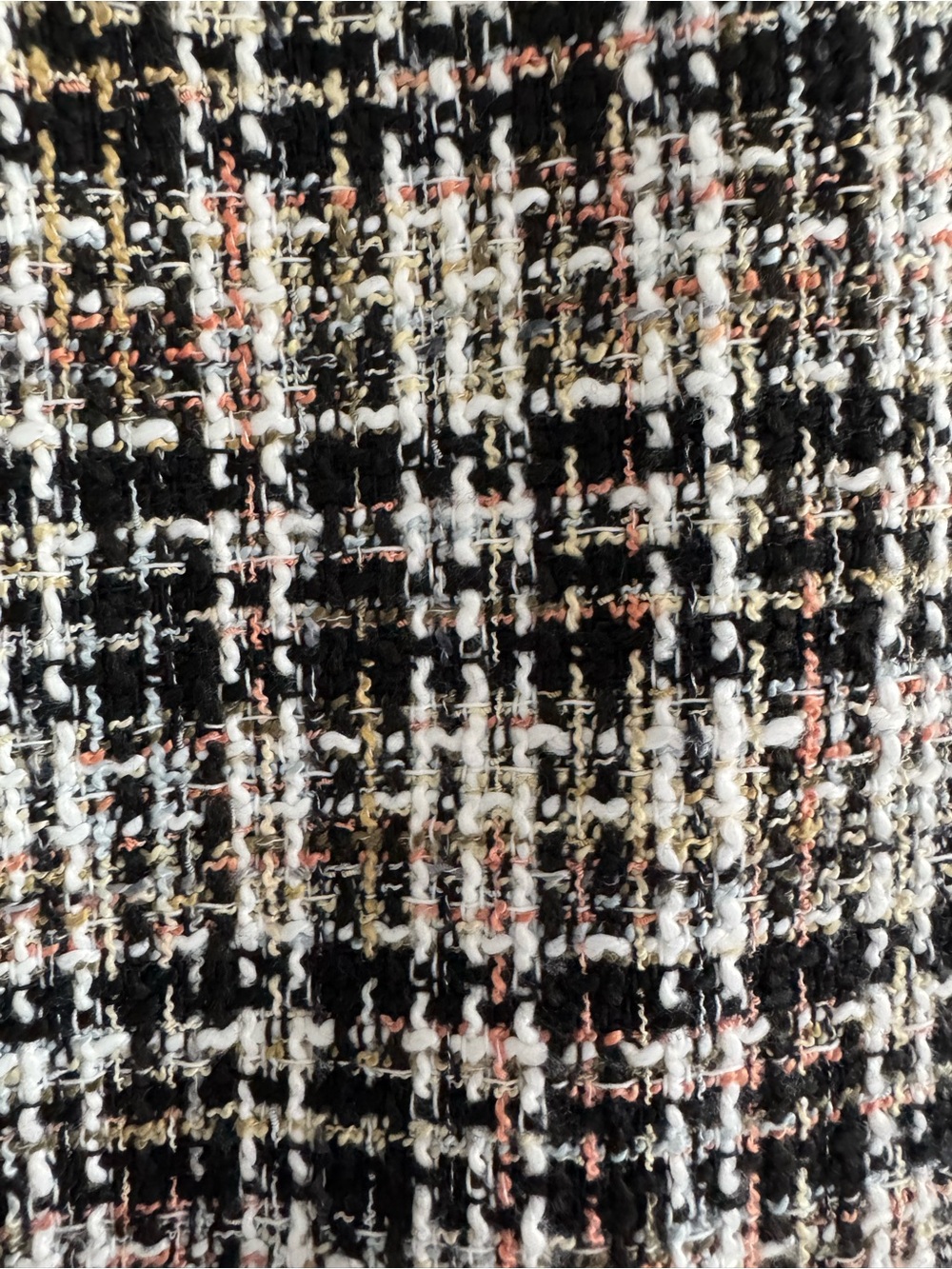 LOFT Black and White Tweed Mini Skirt - Picture 4 of 8